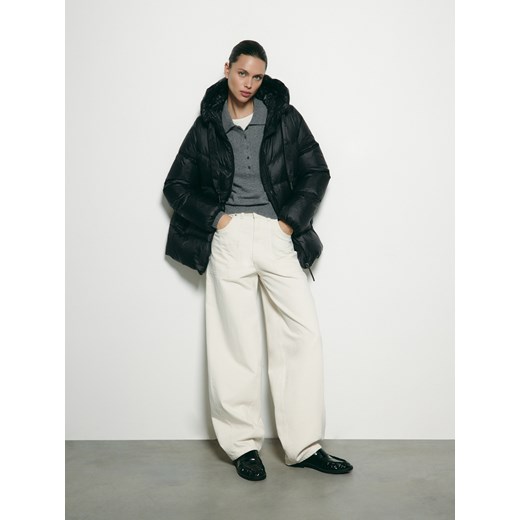 Reserved - Puchowa kurtka z kapturem - czarny ze sklepu Reserved w kategorii Kurtki damskie - zdjęcie 187332218
