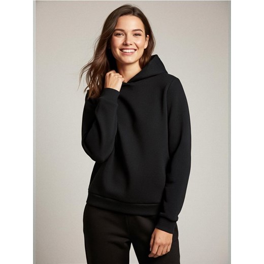 Sinsay - Bluza z kapturem basic - czarny ze sklepu Sinsay w kategorii Bluzy damskie - zdjęcie 187333165