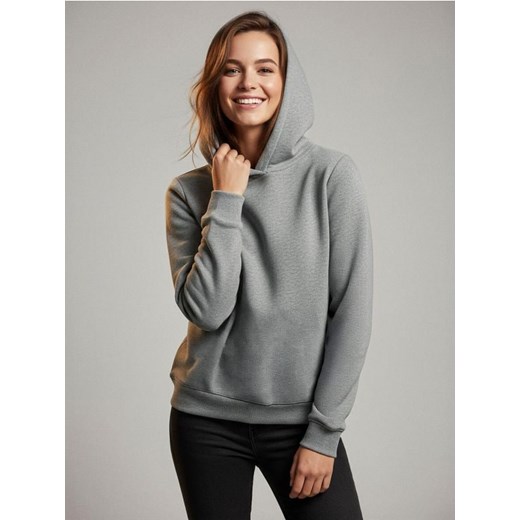 Sinsay - Bluza z kapturem basic - szary ze sklepu Sinsay w kategorii Bluzy damskie - zdjęcie 187333166