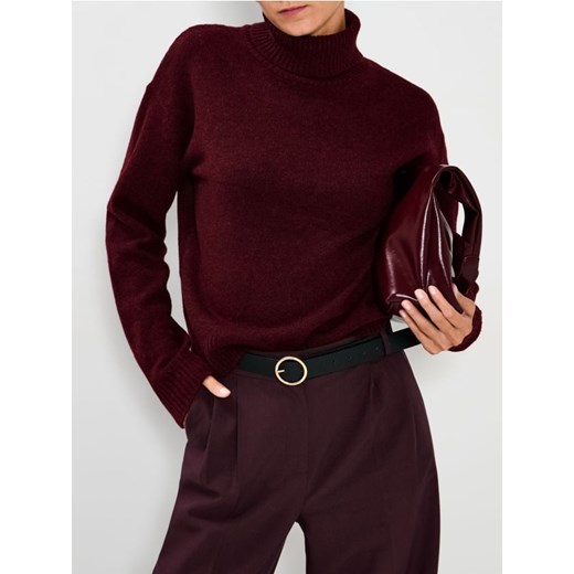 Sinsay - Sweter ze stójką - bordowy ze sklepu Sinsay w kategorii Swetry damskie - zdjęcie 187333175