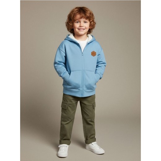 Sinsay - Ciepła bluza z kapturem Active - szary ze sklepu Sinsay w kategorii Bluzy chłopięce - zdjęcie 187333189