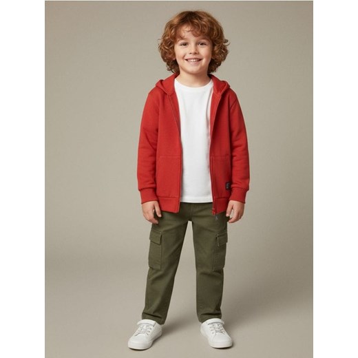 Sinsay - Bluza rozpinana z kapturem - czerwony ze sklepu Sinsay w kategorii Bluzy chłopięce - zdjęcie 187333286