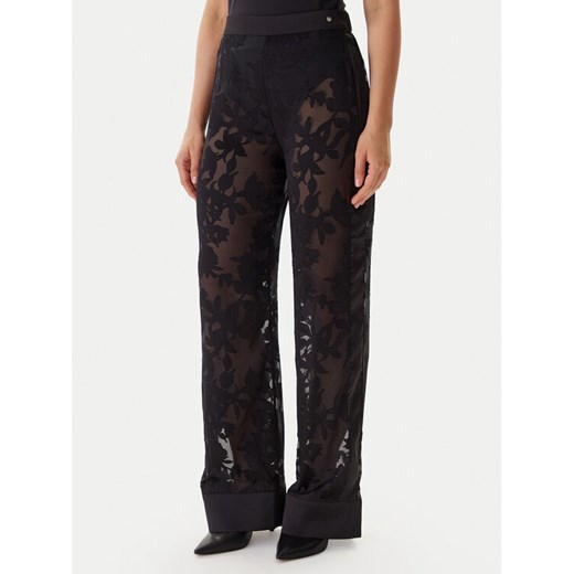 Guess Spodnie materiałowe O5BB00 W4700 Czarny Regular Fit ze sklepu MODIVO w kategorii Spodnie damskie - zdjęcie 187333376
