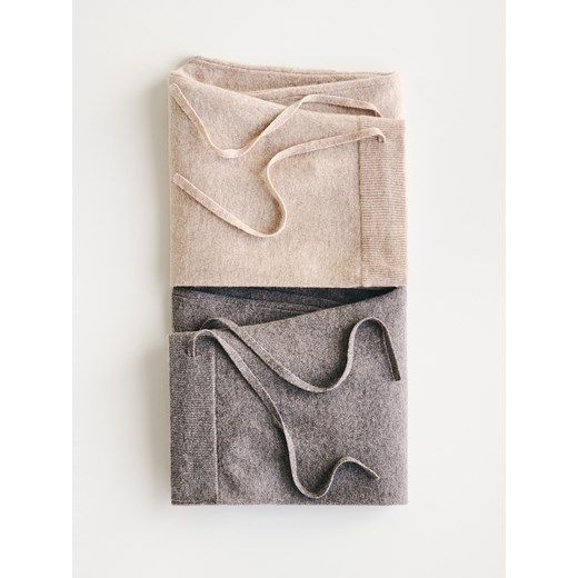 Reserved - Wełniane spodnie z dodatkiem kaszmiru - brązowy ze sklepu Reserved w kategorii Spodnie damskie - zdjęcie 187334158