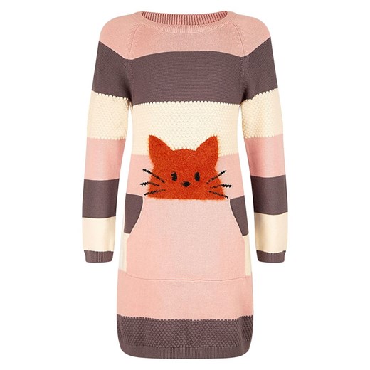 happy girls by Eisend Sukienka w kolorze kremowo-jasnoróżowo-brązowym ze sklepu Limango Polska w kategorii Sukienki dziewczęce - zdjęcie 187335236