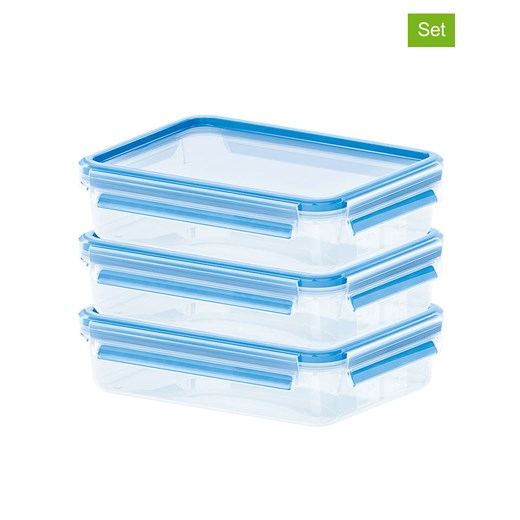 Emsa Pojemniki (3 szt.) &quot;Clip &amp; Close&quot; w kolorze niebieskim na żywność - 3x 1,2 l ze sklepu Limango Polska w kategorii Pojemniki kuchenne - zdjęcie 187336517