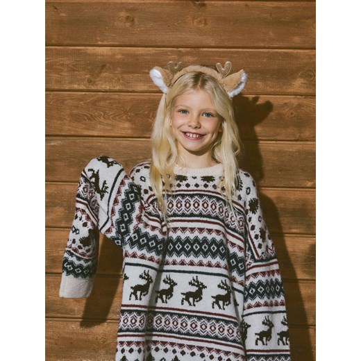 Reserved - Świąteczna opaska ze spinkami - brązowy ze sklepu Reserved w kategorii Ozdoby do włosów dziewczęce - zdjęcie 187337376