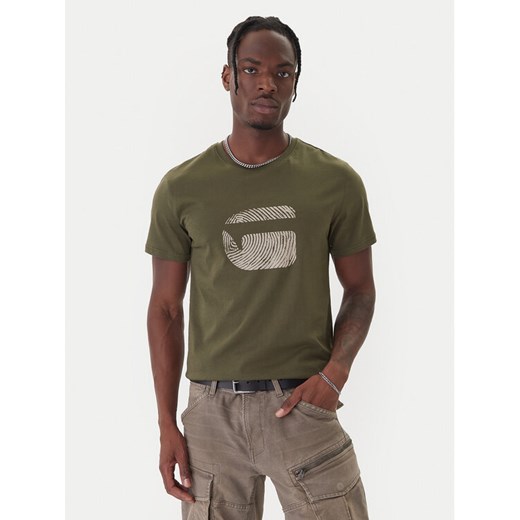 G-Star Raw T-Shirt Finger Print Burger D26041-C506 Biały Regular Fit ze sklepu MODIVO w kategorii T-shirty męskie - zdjęcie 187337638