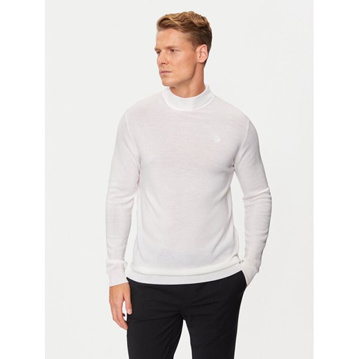 KARL LAGERFELD Golf 655002 544399 Biały Regular Fit ze sklepu MODIVO w kategorii Swetry męskie - zdjęcie 187337668