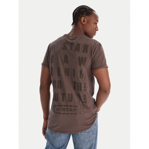 G-Star Raw T-Shirt Text Back D25971-2653 Niebieski Relaxed Fit ze sklepu MODIVO w kategorii T-shirty męskie - zdjęcie 187337669