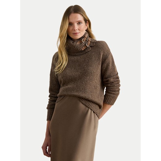 LAUREN RALPH LAUREN Golf 200979663002 Brązowy Relaxed Fit ze sklepu MODIVO w kategorii Swetry damskie - zdjęcie 187337676