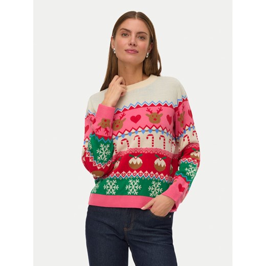 Vero Moda Sweter New Christmas 10334011 Kolorowy Regular Fit ze sklepu MODIVO w kategorii Swetry damskie - zdjęcie 187337685