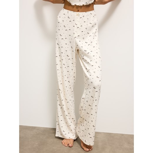 Mohito - Spodnie od piżamy - kremowy Mohito M Mohito