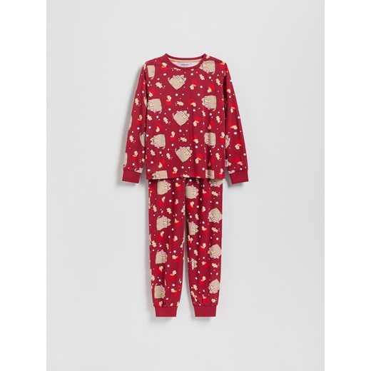 Reserved - Świąteczna piżama Pusheen - czerwony ze sklepu Reserved w kategorii Piżamy dziecięce - zdjęcie 187338405