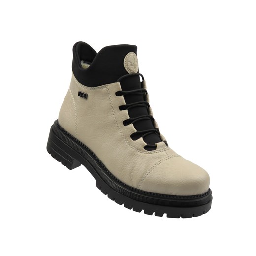 Wygodne botki damskie Rieker Y3163-60, beżowe ze sklepu ulubioneobuwie w kategorii Botki - zdjęcie 187338496