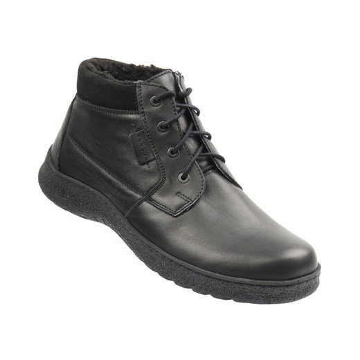 Trzewiki męskie Helios Komfort 826, czarne 3 ze sklepu ulubioneobuwie w kategorii Buty zimowe męskie - zdjęcie 187338508