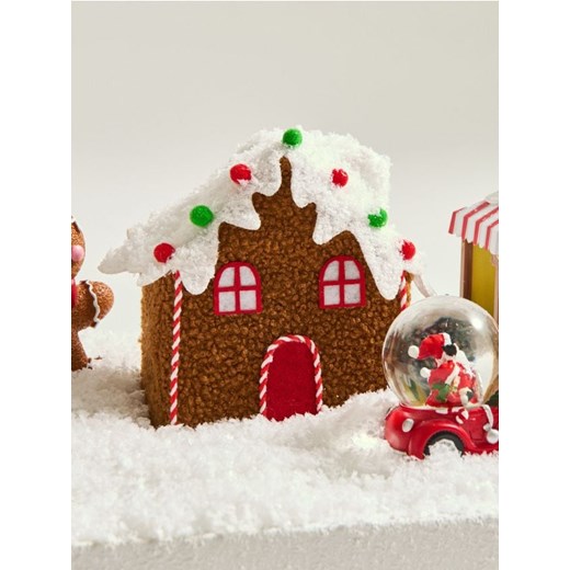 Sinsay - Dekoracja świąteczna w kształcie chatki z piernika - brązowy ze sklepu Sinsay w kategorii Dekoracje bożonarodzeniowe - zdjęcie 187339079