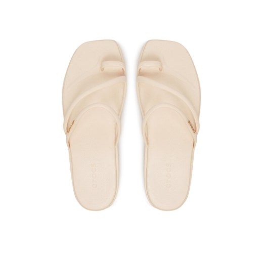Japonki Crocs Miami Toe Loop 209862 Beżowy ze sklepu eobuwie.pl w kategorii Klapki damskie - zdjęcie 187339516