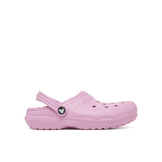 Klapki Crocs Classic Lined Clog 207010 Różowy ze sklepu eobuwie.pl w kategorii Klapki dziecięce - zdjęcie 187339526