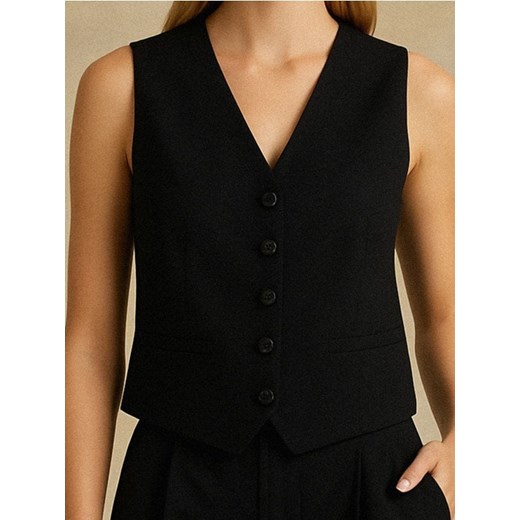 Sinsay - Kamizelka garniturowa - czarny ze sklepu Sinsay w kategorii Kamizelki damskie - zdjęcie 187340275