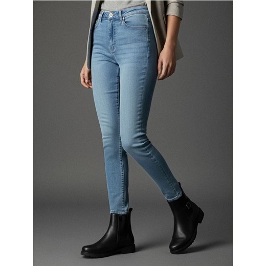 Sinsay - Spodnie jeansowe skinny - niebieski ze sklepu Sinsay w kategorii Jeansy damskie - zdjęcie 187340279