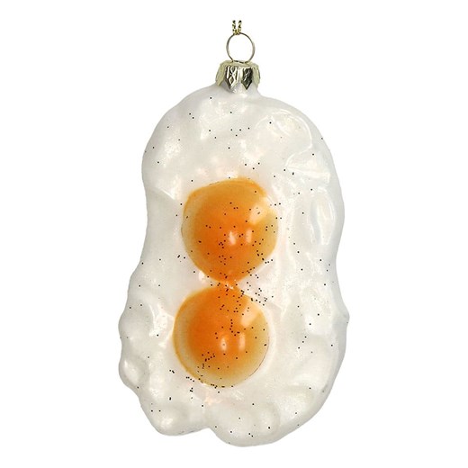 Kersten Ozdoba choinkowa &quot;Eggs Sunny Side&quot; w kolorze biało-pomarańczowym - wys. 12 cm ze sklepu Limango Polska w kategorii Dekoracje bożonarodzeniowe - zdjęcie 187340687