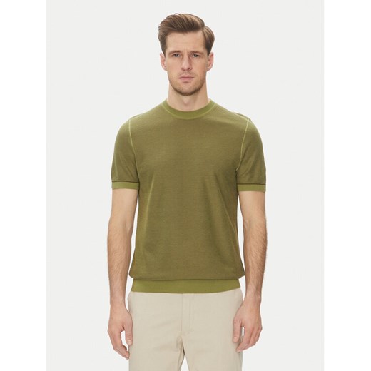 BOSS T-Shirt Jianfranco 50537642 Zielony Regular Fit ze sklepu MODIVO w kategorii Swetry męskie - zdjęcie 187340996