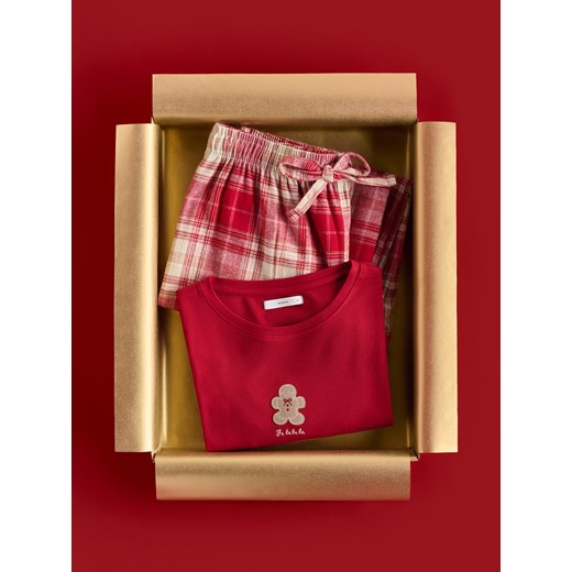 Reserved - Dwuczęściowa piżama - czerwony ze sklepu Reserved w kategorii Piżamy damskie - zdjęcie 187341339