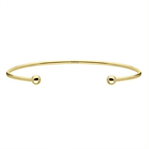 Pozłacana mankietowa bransoletka sztywna obręcz z kulkami ze sklepu manoki.pl w kategorii Bransolety - zdjęcie 187342105