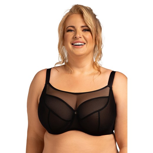 Biustonosz miękki Nessa Salma crop top czarny ze sklepu kontri.pl w kategorii Biustonosze - zdjęcie 187342125