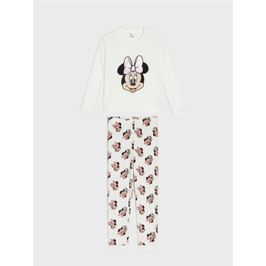 Sinsay - Welurowa piżama dwuczęściowa Minnie Mouse - kremowy ze sklepu Sinsay w kategorii Piżamy dziecięce - zdjęcie 187342865