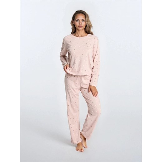 Sinsay - Bawełniana piżama dwuczęściowa - różowy ze sklepu Sinsay w kategorii Piżamy damskie - zdjęcie 187342868