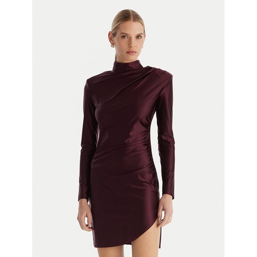 ACCESS FASHION Sukienka koktajlowa 54-3037-170 Bordowy Slim Fit ze sklepu MODIVO w kategorii Sukienki - zdjęcie 187343356