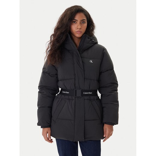 Calvin Klein Jeans Kurtka zimowa LV047D507G Czarny Regular Fit ze sklepu MODIVO w kategorii Kurtki damskie - zdjęcie 187343367