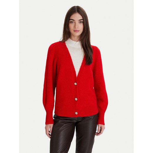 Morgan Kardigan 252-MGOJI Czerwony Regular Fit ze sklepu MODIVO w kategorii Swetry damskie - zdjęcie 187343379