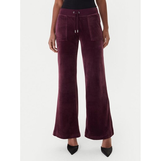 Juicy Couture Spodnie dresowe Layla JCSEBJ001 Bordowy Flared Leg ze sklepu MODIVO w kategorii Spodnie damskie - zdjęcie 187343389