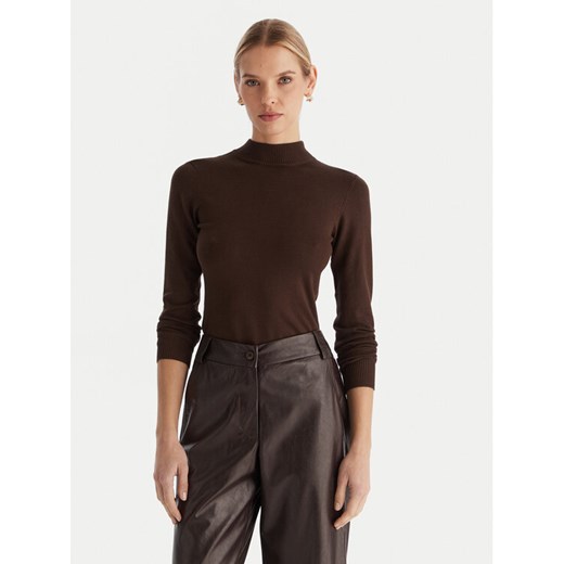 ACCESS FASHION Golf 54-8074 Brązowy Slim Fit ze sklepu MODIVO w kategorii Swetry damskie - zdjęcie 187343398