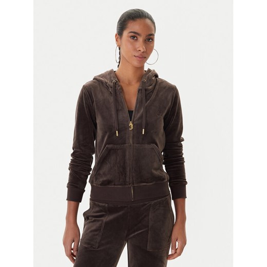Juicy Couture Bluza Robertson JCAP176G Brązowy Slim Fit ze sklepu MODIVO w kategorii Bluzy damskie - zdjęcie 187343416