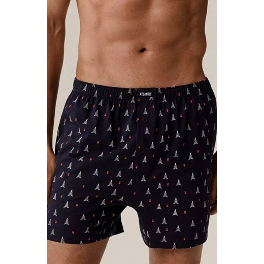 Atlantic 2-pack luźne bokserki męskie 2GMB-010-GRANATOWY, Kolor granatowy-wzór, L Primodo