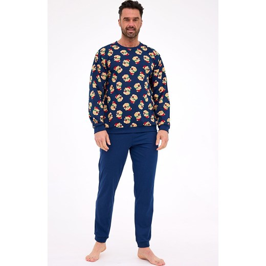 Bawełniana piżama męska plus size Teddy 6 457/293, Kolor granatowy-wzór, Rozmiar 3XL, Cornette ze sklepu Intymna w kategorii Piżamy męskie - zdjęcie 187344269