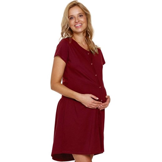 Doctor Nap ciążowa koszula nocna do karmienia TCB.9445.SANGRIA, Kolor burgund, Rozmiar S, Doctor Nap ze sklepu Intymna w kategorii Bielizna ciążowa - zdjęcie 187344307