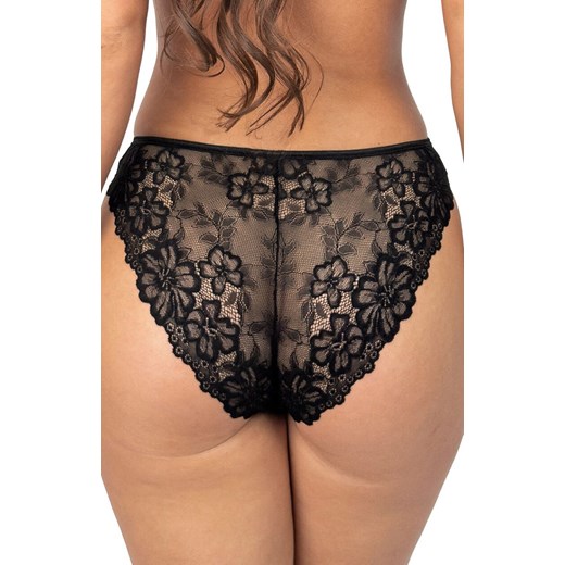 Donna figi damskie bawełniane z koronką czarne 247, Kolor czarny, Rozmiar S, Donna ze sklepu Intymna w kategorii Majtki damskie - zdjęcie 187344318