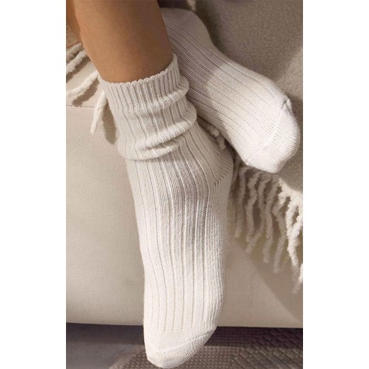 Skarpetki damskie z wełną merynosów i kaszmirem mleczne SCM26, Kolor mleczny, Rozmiar 36-40, LEGS ze sklepu Intymna w kategorii Skarpetki damskie - zdjęcie 187344465