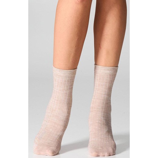 2-pack skarpetki damskie z wełną merynosów beżowe W12 Merino, Kolor beżowy, Rozmiar uniwersalny, LEGS ze sklepu Intymna w kategorii Skarpetki damskie - zdjęcie 187344468