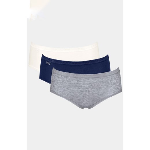 Sloggi 3-pak figi damskie Basic Midi 10107163-V017, Kolor granatowo-szary, Rozmiar 40, Sloggi ze sklepu Intymna w kategorii Majtki damskie - zdjęcie 187344556