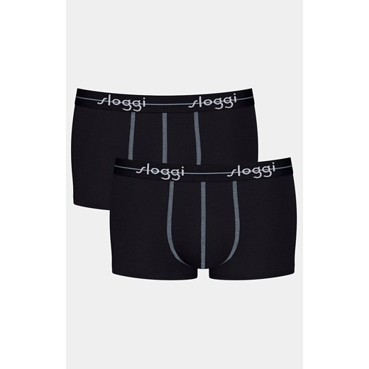 Sloggi 2-pak bokserki męskie bawełniane Start Hipster 10206968-0004, Kolor czarny, Rozmiar M, Sloggi ze sklepu Intymna w kategorii Majtki męskie - zdjęcie 187344577