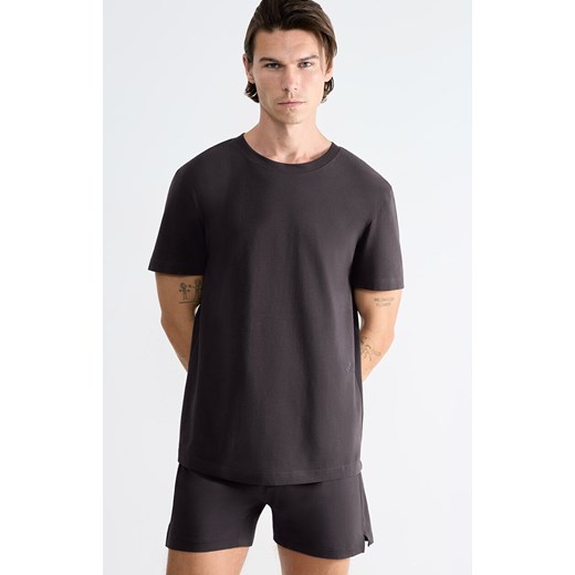 Sloggi bawełniany t-shirt męski na krótki rękaw SLG 10215508-3828, Kolor grafitowy, Rozmiar M, Sloggi ze sklepu Intymna w kategorii T-shirty męskie - zdjęcie 187344646