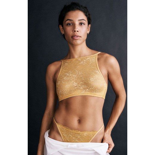 Triumph biustonosz miękki soft Amourette Charm Shimmer Bustier 10215986, Kolor żółty, Rozmiar 75B, Triumph ze sklepu Intymna w kategorii Biustonosze - zdjęcie 187344859