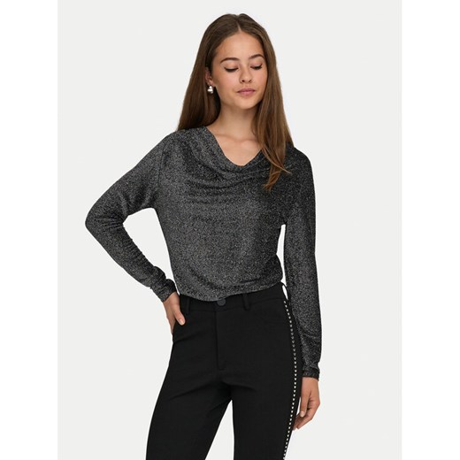 ONLY Bluzka Rich 15360265 Szary Regular Fit ze sklepu MODIVO w kategorii Bluzki damskie - zdjęcie 187346158