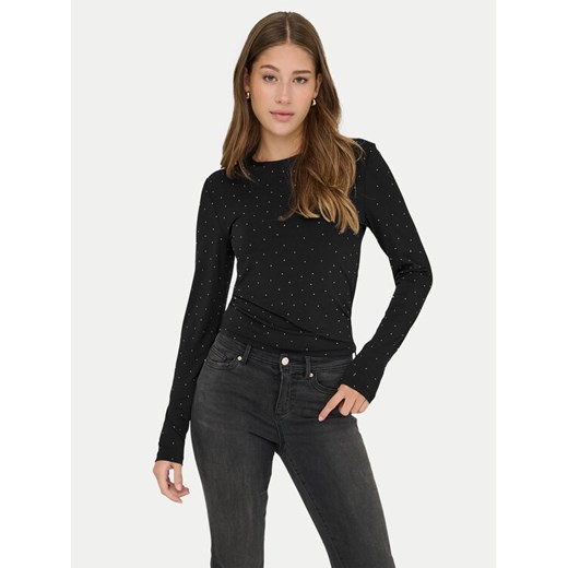 ONLY Bluzka Zita 15358986 Czarny Slim Fit ze sklepu MODIVO w kategorii Bluzki damskie - zdjęcie 187346166